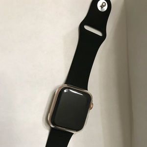 New Black Silicone band for an Apple Watch.